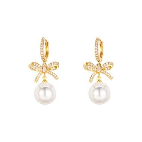 WAW Серьги с золотым покрытием из меди женские