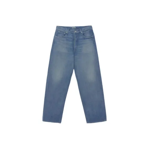 Auralee Светло-синие Мужские Джинсы