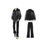 Чёрная куртка + чёрные джинсы