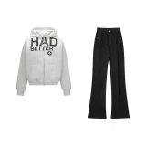 Gray Свитшот + Black Джинсы