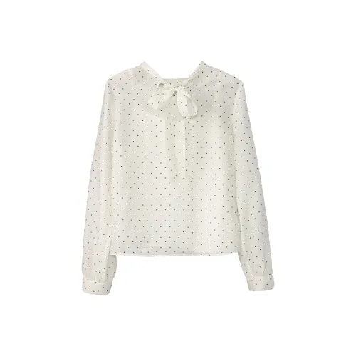 Fstudio Корейский стиль Элегантность Рукав буф Коммутирование Универсальный Топ Рубашка Женские