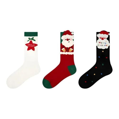 MIIOW 3 пачки ассорти унисекс MID носки до икры