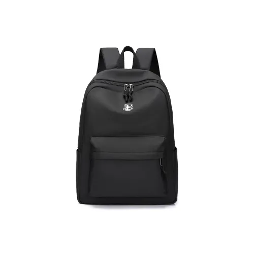 BEN SHERMAN Nylon Backpack Unisex Black White BEN SHERMAN Нейлоновый рюкзак унисекс черный белый