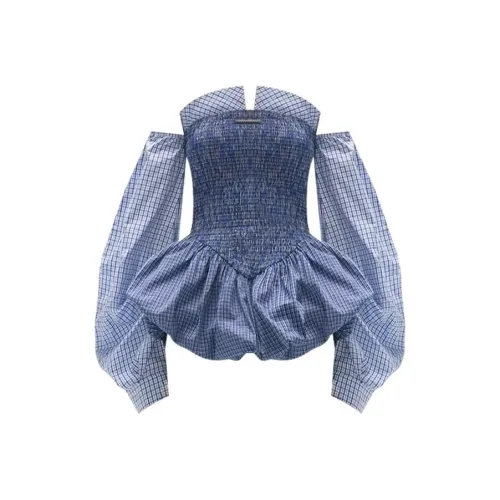 IQC Синий Женские Рубашки