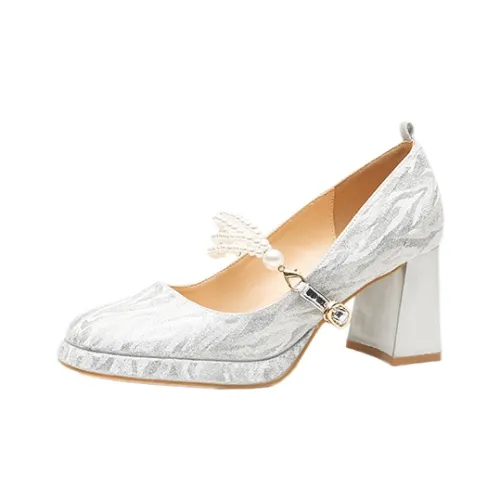 Zubumei Грубый каблук Высокие каблуки Женские