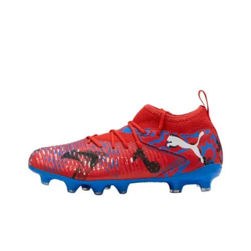 PUMA FUTURE 8 MATCH Низкие футбольные бутсы для детей красные и синие для подростков