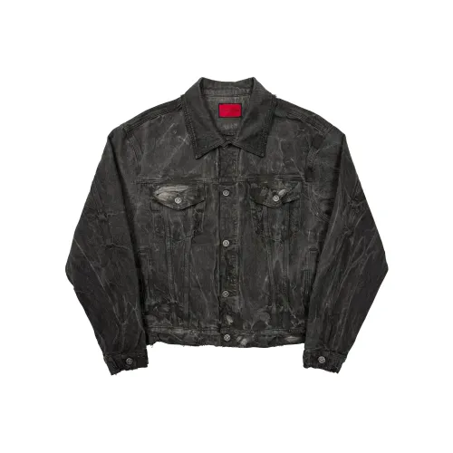 EODUP Черный Унисекс Джинсовые Куртки