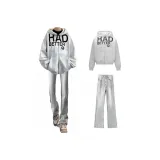 Серый свитшот + дымчато-серые джинсы