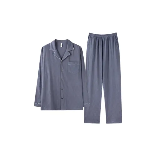 Qin Jing Бирюзовый Набор в Подарочной Коробке Мужские Пижамные Комплекты