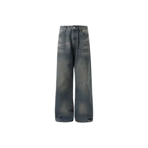 PLUSWOWO Ностальгические синие унисекс джинсы