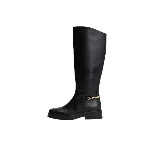 Tommy Hilfiger TH Monogram Колено Высокие сапоги 4CM Женские Черный