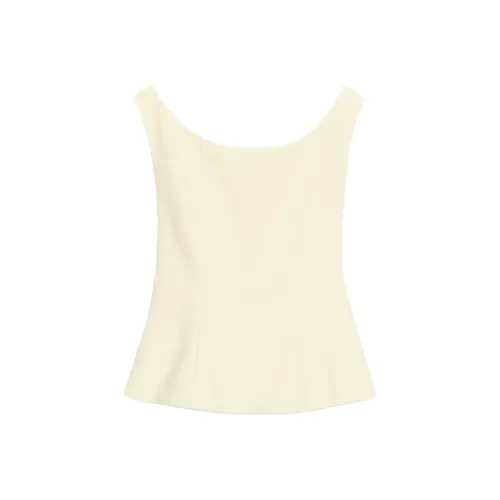 ZARA Светло-желтый женский топ