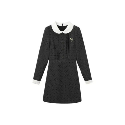 Fish Rabbits Длинное платье с длинными рукавами женское