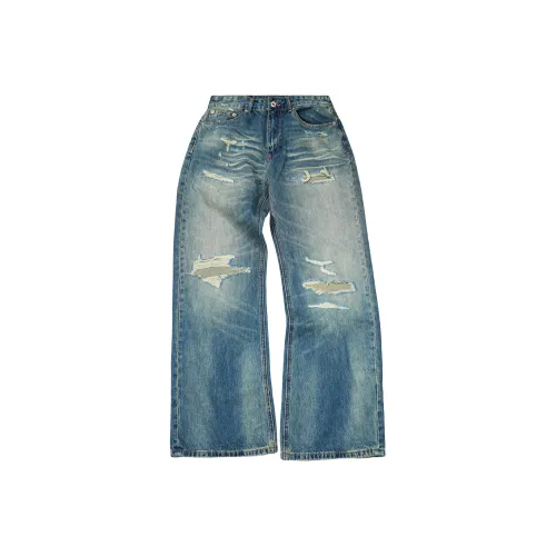 г TRE 3D-эффект Кошка Слоногие Джинсы Унисекс