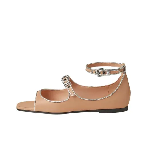 HERMES Kristen One Ремень Сандалии Женские Розовый