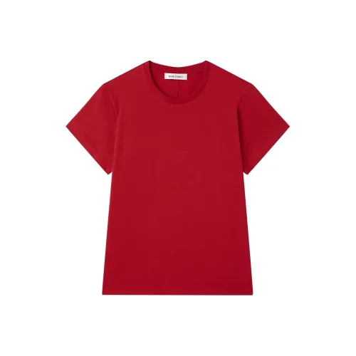 ROMI STUDIO Red Women's T-Shirts ROMI STUDIO Красные Женские Футболки