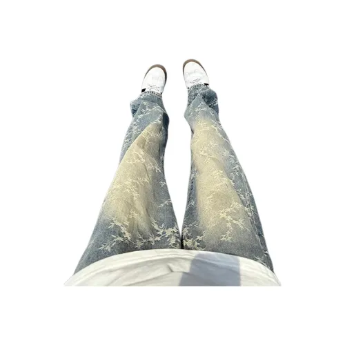 DUATOGE Винтажные синие мужские джинсы