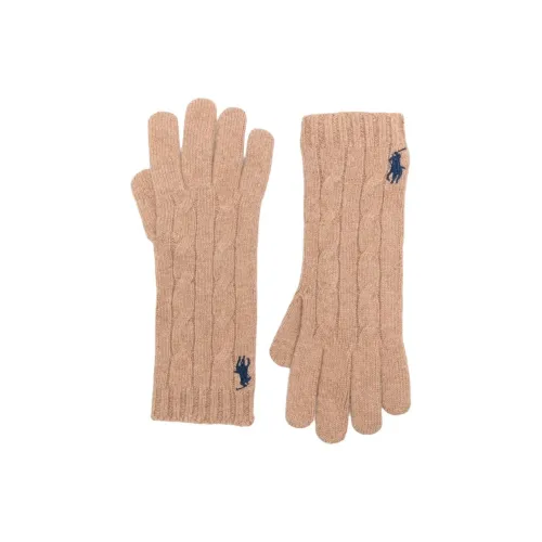 Polo Ralph Lauren Шерстяные Перчатки Женские Коричневые
