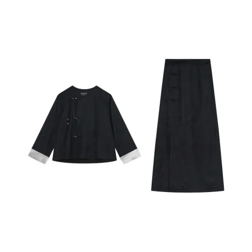 THE SEA LIFE Черный маг Топ + Черный маг Юбка Женские Комплекты с юбкой