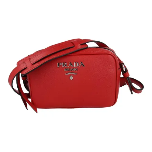 PRADA Сумка через плечо из телячьей кожи женская красная