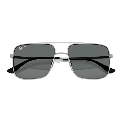 RayBan Металл Aviator Солнцезащитные очки Унисекс Серебряный