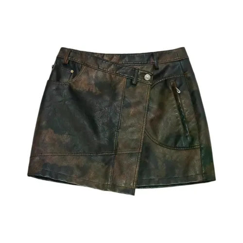 THE SEA LIFE Кожаные короткие юбки для женщин