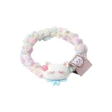 Светло-фиолетовый шарф с белой повязкой для волос в виде кота