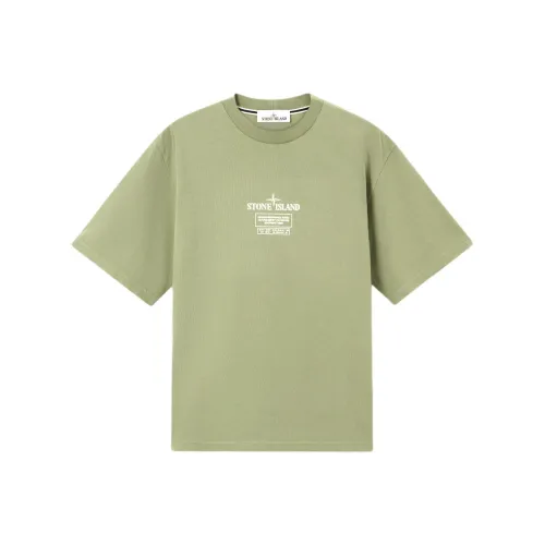 STONE ISLAND Зеленые Мужские T-рубашки
