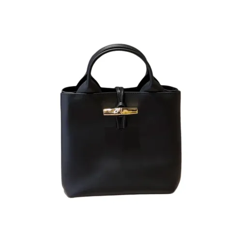 LONGCHAMP Le Roseau Телячья кожа Сумка Мини Женская Черная