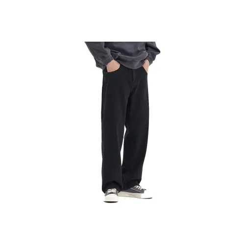 JHO Черные Унисекс Джинсы