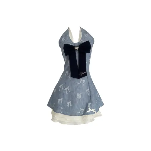 SEAR OFFICIAL Синий Женские Слип-платья