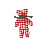 Красная клетка, медвежонок, кукла, украшение