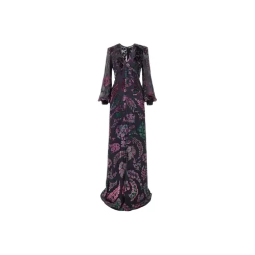 ETRO Длинное платье с длинными рукавами женское