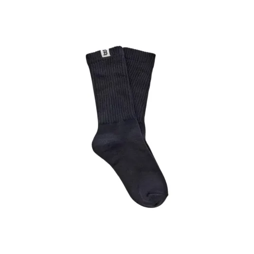 MLB 1 Pack Black Unisex MID Shin Socks