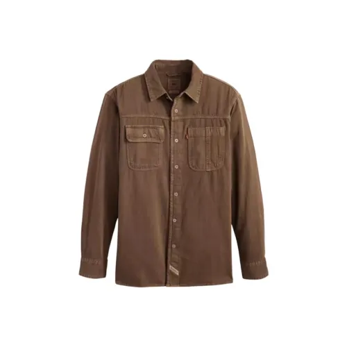 Levis Коричневые Мужские Рубашки