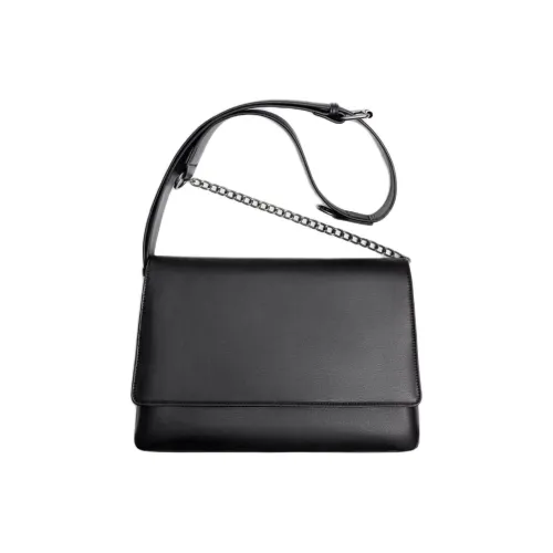 ZARA ПУ (полиуретан) Сумка через плечо Мужская Черная