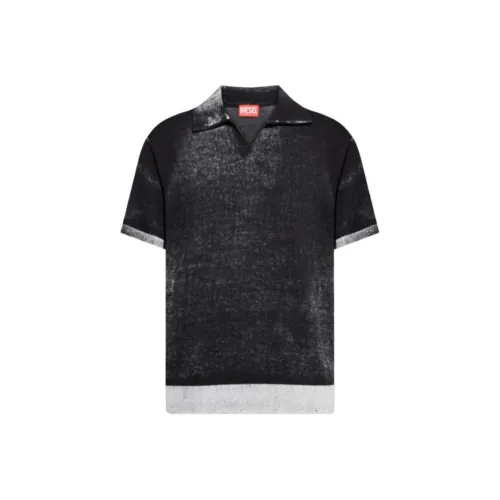 DIESEL Мужская поло рубашка черного цвета