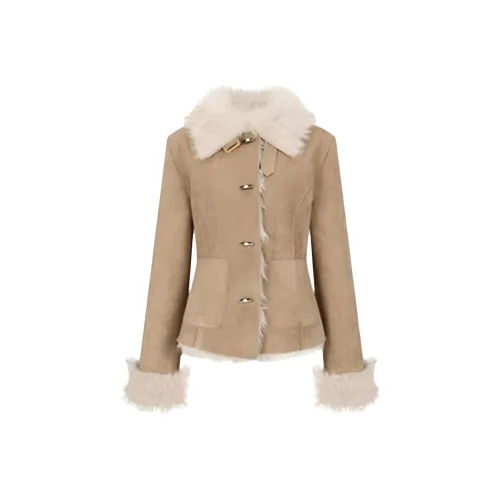 CHARM GLOW Khaki Женское пальто