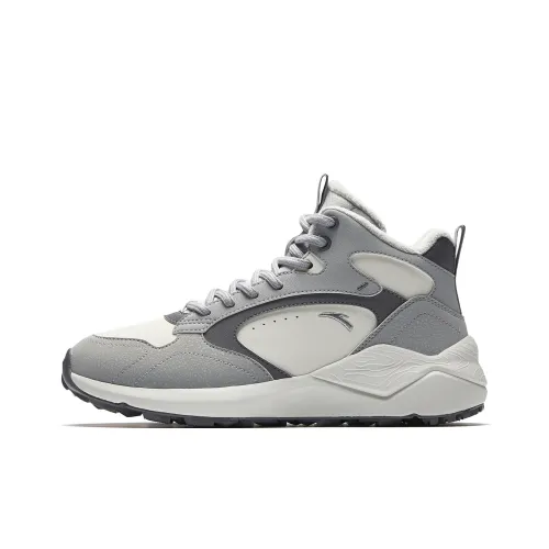 ANTA Pedal Island Амортизация Износостойкий Высокий Топ Повседневная Обувь Женская Числа Туманно-Серый