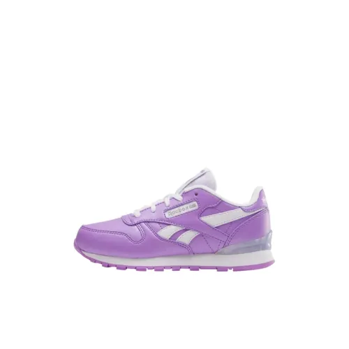 Reebok Classic Leather Low Топ Kids Lifestyle Shoes Фиолетовый Детский