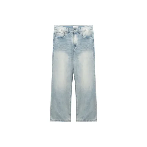 GUAISHOUSHIYANSHI Blue Unisex Jeans GUAISHOUSHIYANSHI Синий Унисекс Джинсы