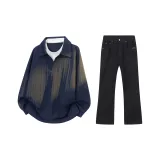 Темно-синий + Черный