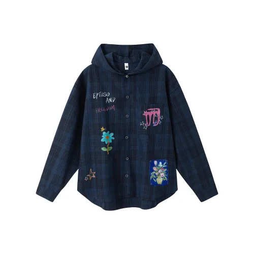 51XXHA Синий Унисекс Рубашки