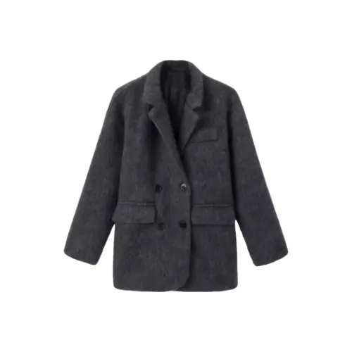 TSKIU Серый Женские Бархатные Куртки