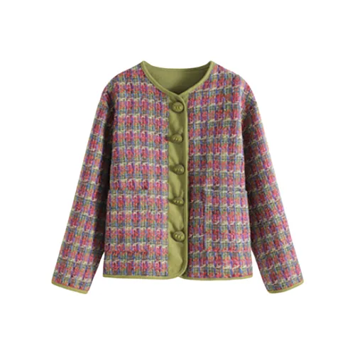 JOSR Красная клетка Женские бархатные куртки