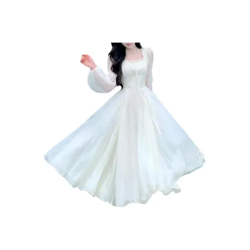 OMOIDAS Длинное платье с длинными рукавами женское