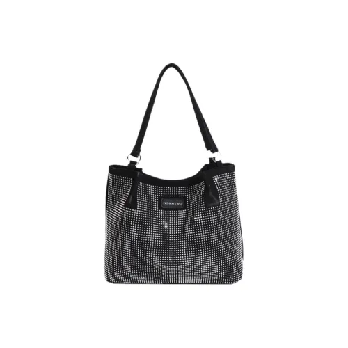 DALO Цветной страз Сумка на плечо Стандартная Женская Черная