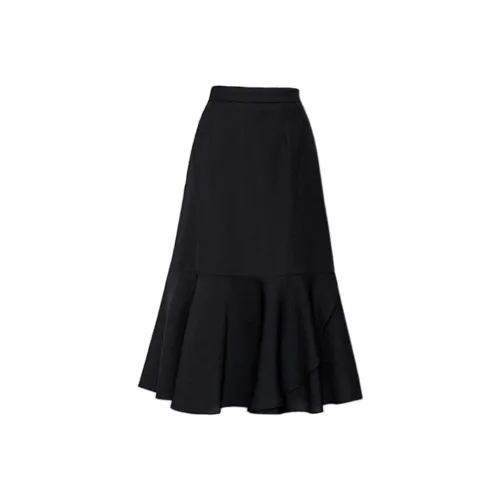 AHDO Черные Женские Повседневные Длинные Юбки