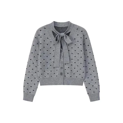 ETSE Venetian Серый Гороховый узор Трикотаж Женские Трикотаж