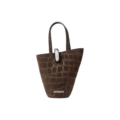 Jacquemus Кожа Ведрообразная Сумка Мини Женская Коричневая